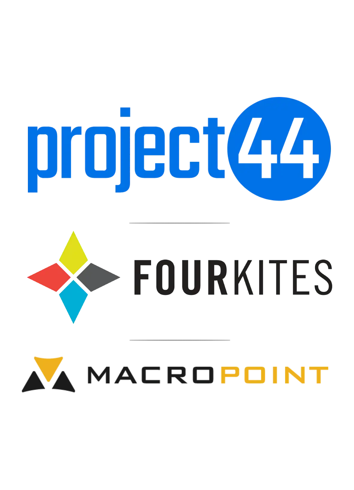 Project44, FourKites and MacroPoint tracking partners